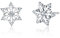 Damen Schneeflocke Ohrstecker 925 Sterling Silber Winterschmuck Erntedankfest Weihnachts Geschenk (Schneeflocken Ohrstecker)