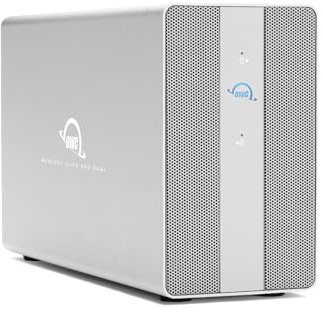 OWC Mercury Elite Pro Dual (8.0 TB) 3-Port USB Hub, USB 3.2 Gen 2 (USB-C), 10Gb/s, Externe Speicherlösung, 2X 4TB HDD, 7.200RPM