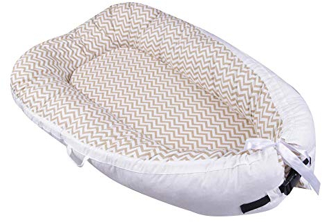 QIROG Neugeborenes Babybett Bionisches Uterusbett Babybett Nickerchen Nest Tragbares Kinderbett Babybett-34 Champagnerwelle_80 * 50 * 10 cm