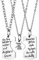 JewelryWe Schmuck 3pcs Familie Halskette Dog Tag Liebe Herz Puzzle Edelstahl Anhänger Kette für Vater Tochter Mutter Schmuckset Geschenk Silber