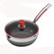 Fry Wok/Sartén / 316 Sartén Antideslizante De Acero Inoxidable/Cacerola De Cocción Con Tapa, Sin Recubrimiento, (24/26/28 / 30cm) Para La Cocina De Inducción, Estufa De Gas (Size : 28cm)