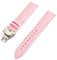 Leder Uhrenarmbänder 12-24mm Faltschließe Stahl Schliesse Armband Handgelenkgurt Rosa, 19mm