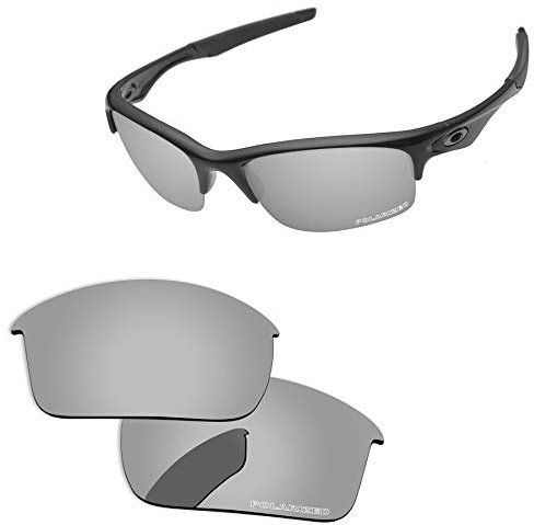 PapaViva Verres de rechange pour Oakley Bottle Rocket Chrome Silver – Polarisés, argent chrome, Taille Unique