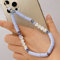 Böhmische Anti-Verlorene Handykette Handy Straps Vintage LOVE Alphabet Buchstabe Perlen Kette Bunte Perlen Strap Telefon Anhänger Mobile Phone Chain Handy Schmuck Hängende Schnur für Frauen, Lila