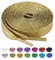 Olukssck 2 Pares Cordones Planos de Lentejuelas Metálicas para Zapatillas, Cordones Purpurina Premium Repuesto para Zapatos para Calzado Deporte y Botas, Dorados, 120cm