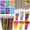 JOYIN 72 pcs Halloween Assortiert Schreibwaren Set, 24 Packs Halloween-Thema Bleistifte, Lineale und Notizblöcke Party Favor Set für Kinder Klassenzimmer, Geschenk, Süßes oder Saures Goodie Bag Filler