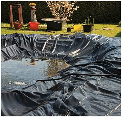 ZXCVASDF PEHD Liner Piscine,Membrane Renforcée,Bache pour Bassin,Caoutchouc Et sous-Couche, pour Étang Et Étangs À Poissons Et Fontaines De Ruisseaux,Anti-Crevaison Résistance,3 * 10m(9.84 * 32.81ft)
