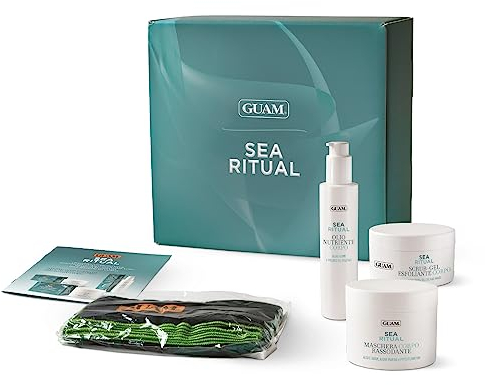 Guam, Box Kollektion Sea Ritual, 3-Produkte-Behandlung + Handtuch, Intensiv straffende Behandlung mit Straffender Körpermaske, Peeling-Gel, Nährendes Körperöl, Made in Italy