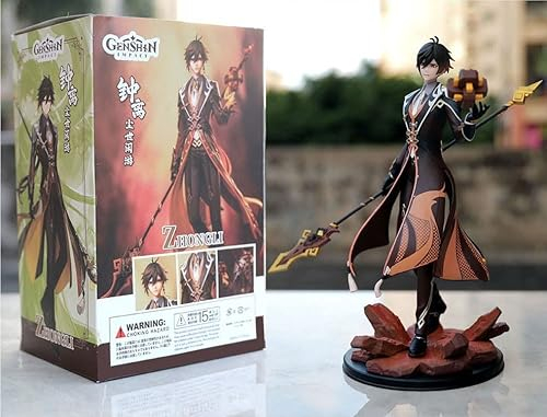 Jiumaocleu ZhongLi Figur Statue Modell - Anime Figur Modell ZhongLi Skulptur Große Größe Handgemachte Sammlerstück Desktop Ornament Spielzeug Animationen Charakter Modell