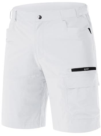EKLENTSON Mens Shorts Quick Dry Hiking Work Cargo Shorts | multi pockets,lightweight,breathable,elasticated waist,summer,walking,outdoor,casual,camping,cycling,fishing