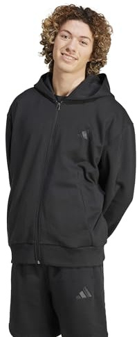 adidas Herren All Szn Fleece Full-Zip Hoodie, Schwarz, M