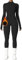 OEAK Damen Sport Jumpsuit Lang Eng Yoga Overall Langarm Rollkragen Playsuits mit Rei?verschluss Nahtloser Fleece gefüttert Bodysuit Einteiler Romper(Schwarz，L)