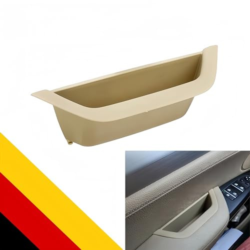 POETRYXIAO Innentürgriff Abdeckung Griff Innen Links Vordertür Aufbewahrungsbox Kompatibel mit bmw x3 F25 2010-2016,X4 F26 2014-2017，für F25 F26 Linke Vordertür Griffverkleidung (Beige)