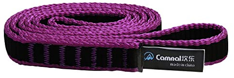 CAMNAL Bandschlinge Professionelle Kletterschlingen aus 16 mm Polyamid, UIAA- und CE Zertifiziert, Zugfestigkeit von 22 kN Rundschlinge (Lila, 60cm)