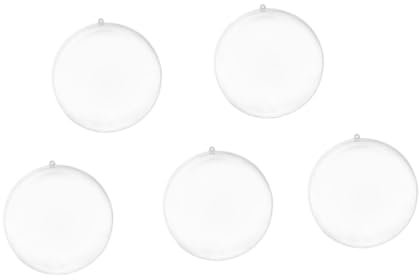 Amosfun 5stücke Weihnachtsschmuck Anhängerschmuck Transparent Ball Ornamente Befüllbar Kugel Für Süßigkeiten Geschenke Dekoration Party Hochzeit Christbaum