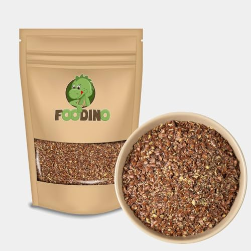 FOODINO 1kg Leinsamen geschrotet naturbelassen ungeschwefelt
