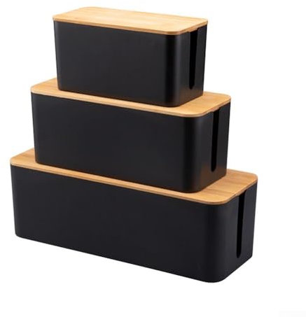 Neat and Stylish Cable Organization Box that Blends Seamlessly into Your Home Decor While Managing Unsightly Wires (A)
