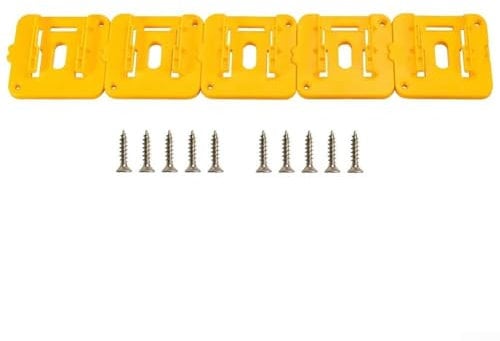 Battery Holder for DEWALT 20V 60V, Includes 5 Holders and 10 Screws, Built to Withstand Wear and Tear in Any Environment