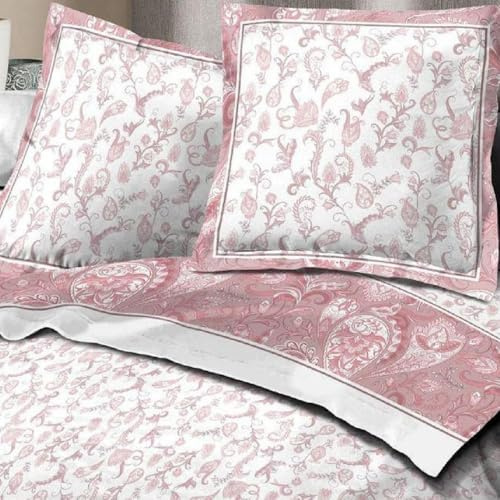 Alpes Blanc Parure de draps Flanelle 4 pièces Fleuris Rosier