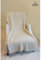 100% Wool Blanket with Honeycomb Knitted Design Oatmeal Colour