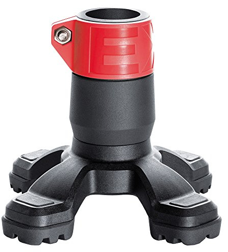 4-Punkt Gummikapsel SAFETY FOOT in rot mit Stahleinlage für Rohrdurchmesse 22-23mm