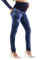Milano - Jean Grossesse et Femme Enceinte, Coupe Slim Bandeau Haut Stretch et Confortable - Idèal Tout au Long de Votre Maternité (M - 40, Sombre Deluxe)
