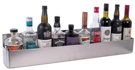 bar@drinkstuff Speed Rail 32inch - Set of 2 - Holds up to 11 x 0.75ltr Bottles - Bottle Rail, Bottle Holder