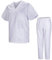 MISEMIYA - Unisex-Schrubb-Set - Medizinische Uniform mit Oberteil und Hose 817-8312-BLANCO - Small, Weiß