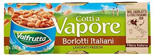 Valfrutta Borlotti Cotti a Vapore, 3 x 150g