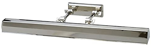 Licht-Erlebnisse Bilderleuchte in Nickel verstellbarer Schirm 65cm lang Jugendstil Metall Wandlampe Bilder Beleuchtung