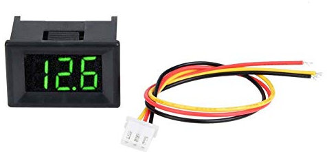 VOBOR LED Voltage Display - 0.36inch 3-wire Volt Meter DC 0-100V LED Voltmeter Waterproof for Car Repair Laboratories (Green)