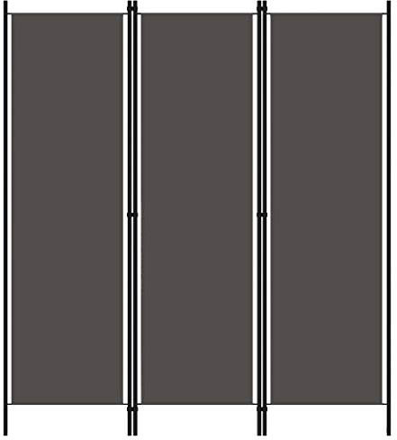 Raumteiler Trennwand Stellwand Balkon Sichtschutz，3-TLG. Raumteiler Anthrazit 150x180 cm