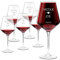 Maverton Crystal Set of 6 Wine Engraved Glasses - Elegant Personalised Present for Couples - for Wedding Ceremony - Gift for Wife and Husband - Valentine’s Day - Love