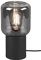Reality Leuchten Tischleuchte Nico R50591032, Metall Schwarz matt, Glas rauchfarbig, exkl. 1x E27