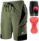 Sportneer MTB Radlerhose Herren Gepolsterte Radhose Herren Radlerhose 3D Gefüttert Mountainbike Radsport Sport Radfahren Outdoor, grün, 56