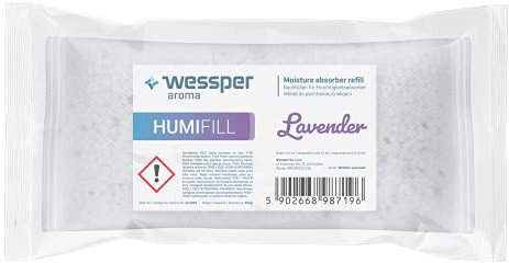 Wessper 5 x Recharges de granulés pour déshumidificateur 250g, Senteur Lavande