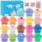 18 Pack Butter Fluffy Making Slime Kit for kids, Easter Scented Crunchy Cheap Slime Charms Party Favor for Girls and Boys 4-12, DIY Putty Toys Games, with Candy Ice Cream Fruit, Bag Fillers