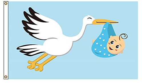 Stormflag Neue Geburt Baby Blue Boy Junge Flag 3x5ft Polyester 90g mit Brass Grommets und Double Stitched