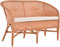 Rattan Küchenbank Rattanbank 2-Sitzer Sitzbank 2er Bank mit Armlehne Bänkchen Korbmöbel (Terracotta)