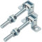KOTARBAU® 2 x Bisagras regulables con rosca para regular y placa para fijar, Bisagra M12, Bisagras ajustables de acero, Bisagra para puertas, cancelas y portones, Bisagra con perno roscado M12, 2uds