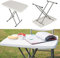 Willonin Klapptisch Campingtisch klein Esstisch Gartentisch faltbar und höhenvertstellbar Tischrahmen aus Aluminium Keine Montage und leicht Transport,76 x 50 x 50/62/74 cm (Weiß)