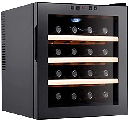 ATAAY Gabinete de vinos para 18 Botellas, Bodega Independiente, Vinoteca electrónica con Control de Temperatura, Puerta de Vidrio Templado con Cerradura Gabinete para vinos