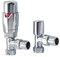 Designer Angled TRV Thermostatic Towel Rail Radiator Valves 15mm Chrome | Energy Saving |