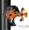 HAWCAFU Kaminventilator Magnetisch 3-in-1, Ofenventilator Kamin Ventilator Ohne Strom, Kaminlüfter für Holz/Brennholz/Feuerstelle/Ofenrohr, Stove Fan for Fireplace, mit Ersatzteil Ring