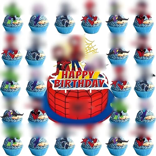 Kuchen Dekoration Set 25 Stück, Tortendeko,Cake Topper, Torten Deko Geburtstag,Cupcake Topper,Kuchendeko Geburtstag Für Kinder Geburtstag Party Dekoration