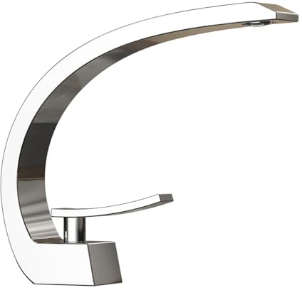 Oersitor Badezimmer Waschbecken Wasserhahn Modern Einloch 1-Griff Wasserhahn Chrom (Chrom)