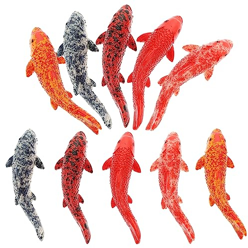 Yardwe 5 Stück Koi-Karpfen Schwimmende Fische In Box Realistische -Dekoration Goldfische Künstliche Fische Zierfische Ornamente Aquarium-Dekorationen Aquarium-Zubehör