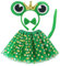 TSHAOUN 4 Pieces Frog Costume Set Included Frog Ears Headband Bow tie Tail Princess Tutu Animal Costume for Kids Girls Animal Fancy Dress Up Cosplay Children Halloween Birthday Carnival