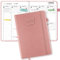 JAYSOO® Kalender 2025-2026 Wochenplaner 21x14.5cm Tageplan und Stundenplan, 17 Monate Terminplaner Spiralblock (Aug.2025-Dez.2025) für Arbeit, Lernen und Familienplan - Rosa