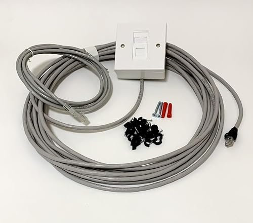 data4u 15m Cat6 Internal Indoor Ethernet Cable Cat 6 Network RJ45 Extension Kit - 100% Copper Cable